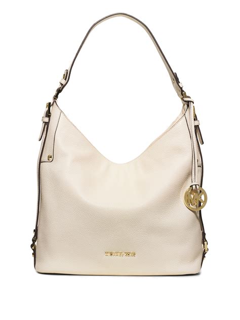 michael kors white bag with chain|mk hobo bag.